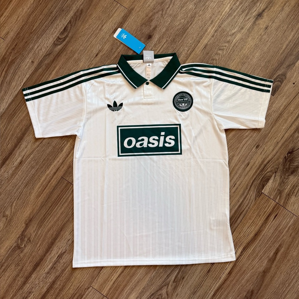 Adidas Oasis 25 Jersey Men's White and Green Shirt